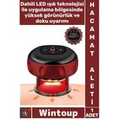 #Hacamat Portatif Geleneksel Tedavi Klinik Vakumlu Şarjlı Led Işıklı Masaj Selülit Hacamat Kupası