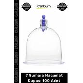 #Hacamat Pürüzsüz Tek Kullanımlık Hijyenik Vakumlu Orta Boy 7 Numara Hacamat Kupası 100 Adet