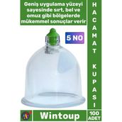 #Hacamat Vakumlu Hijyenik Dayanıklı Şeffaf Tıbbi Malzeme Kaliteli 100 Adet 5 Numara Hacamat Kupası