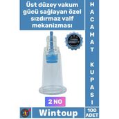 #Hacamat Vakumlu Hijyenik Tıbbi Kalite Şeffaf Tek Kullanımlık Sert 2 Numara Hacamat Kupası 100 Adet