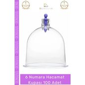 #Hacamatkupası Profesyonel Hijyenik Vakumlu Pürüzsüz Kaliteli Ekonomik Klinik 6 Numara Hacamat Kupası - 100 Adet