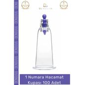 #Hacamatkupası Profesyonel Medikal Steril Sülük Seansı Şeffaf Pürüzsüz 1 Numara Hacamat Kupası - 100 Adet