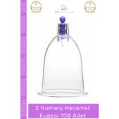 #Hacamatkupası Steril Vakumlu Kaliteli Pürüzsüz Plastik Terapi Kupa Seti 2 Numara Hacamat Kupası - 100 Adet