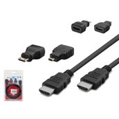Hadron HDX2010 1.5 mt Siyah 3in1 Mini Plastik USB to HDMI Kablo