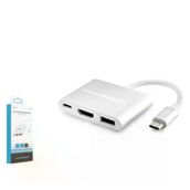 Hadron HDX7764 Type-C USB 3.0+Type-C+HDMI 4K 30Hz 3 in 1 Dönüştürücü Adaptör
