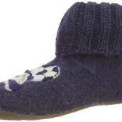 Haflinger unisex çocuk Poldi Everest terlik yüksek terlik, mavi (kot pantolon 72), 25 EU