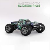 HAIBOXING RC 1/14 T10 Uzaktan Kumandalı RC Model Araba RTR Elektrikli 4WD Offroad Truck (Yeşil)