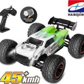 HAIBOXING RC 1/16 Destroyer 45+KM/H Kumandalı RC Model Araba RTR Elektrikli 4WD Brushless Fırçasız Truggy Truck (Yeşil)