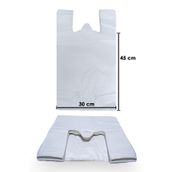 Hakhan Birinci Sınıf Beyaz Market Pazar Taşıma Poşeti Büyük Boy 30x45 Cm 1 Kg