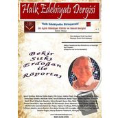 Halk Edebiyatı Dergisi Sayı: 1 Haziran-Temmuz 2014