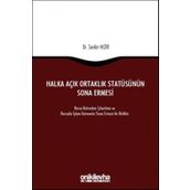 Halka Açık Ortaklık Statüsünün Sona Ermesi - Serdar Hızır