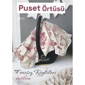 Halzey Annelerin Tercihi Puset Örtüsü Sevgi ve Şıklık Dolu, Vintage Fransız Köylüleri Desenli, Fırfırlı - Bordo