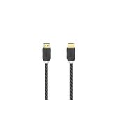 Hama HM.205444 HS Ethernet Altın Uç Örgü 1.5 mt Siyah Hdmi Kablo