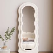 Hamdeko Mia Dalgalı Çerçeveli 170X65 cm Oval Boy Aynası