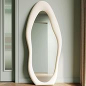 Hamdeko Nero Dalgalı Çerçeveli 165X65 cm Oval Boy Aynası