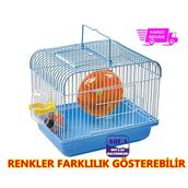 Hamster Kafesi 27X17x19 Cm Yemlik Suluk Çemberli Hamster Kafesi