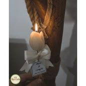 Han Crafts 10 Adet Kişiye Özel Hediyelik Kokulu Lale Mum Doğum, Düğün, Nişan, Kına, Mevlüt, Baby Shower Hediyeliği - Krem