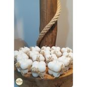 Han Crafts Hediyelik Süslemeli Kokulu Bubble Mum Nikah, Düğün, Kına, Doğum, Baby Shower Hediyeliği - Beyaz - 20 Adet