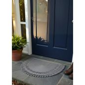 HANDWOVEN JÜT KAPI ÖNÜ KARŞILAMA PASPASI MODERİN TASARIM HASIR EL İŞİ ÇİFT TARAFLI PASPAS EV OFİS KARAVAN TEKNE İÇİN UYUMLU DÖRT MEVSİM DAYANIKLI (GRİ, 35 X 55 CM)