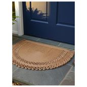 HANDWOVEN JÜT KAPI ÖNÜ KARŞILAMA PASPASI MODERİN TASARIM HASIR EL İŞİ ÇİFT TARAFLI PASPAS EV OFİS KARAVAN TEKNE İÇİN UYUMLU DÖRT MEVSİM DAYANIKLI (HASIR, 60 X 90 CM)