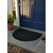 HANDWOVEN JÜT KAPI ÖNÜ KARŞILAMA PASPASI MODERİN TASARIM HASIR EL İŞİ ÇİFT TARAFLI PASPAS EV OFİS KARAVAN TEKNE İÇİN UYUMLU DÖRT MEVSİM DAYANIKLI (SİYAH, 60 X 90 CM)