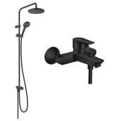 Hansgrohe Vernis Blend 200 1 Jet Reno Mat Siyah Duş Kolonu Seti