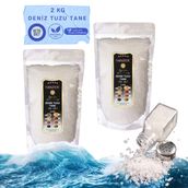 Hanzade Bitkisel 1 kg Tane Granül İyot İlavesiz Saf Deniz Tuzu (2 adet)