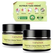 Hanzade Bitkisel Kuyruk Yağlı & Bamya Tohumu Yağlı Ağrı Masaj Kremi Kas Eklem 100 ml x 2 Adet