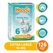 Happy No:6 XLarge 126 Adet Bebek Bezi