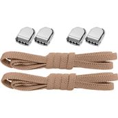 hapshoe Akıllı Kilitli Ayarlanabilir 1 Çift Vizon 6 MM Lastik Pratik Bağcık