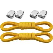 Hapshoe Akıllı Kilitli Ayarlanabilir Sarı 6 MM Lastik Pratik Bağcık 1 Çift