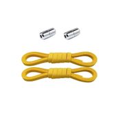hapshoe Ayarlanabilir 1 Çift Sarı Vidalı Kapsül Uçlu 6 MM Lastik Pratik Bağcık