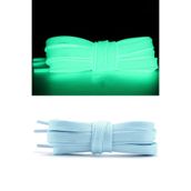 Hapshoe Fosforlu Neon Mavi 7 mm Kalınlığında 1 Çift Yassı Spor Ayakkabı Bağcığı