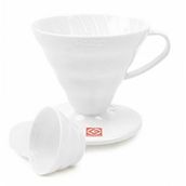 Hario V60 02 Plastik Dripper Beyaz Fincan