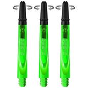 Harrows Darts Technology Carbon 360 şaft, Thor-Sports döner karbon üst kısım (orta, yeşil)