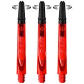 Harrows Darts Technology Carbon 360 Şaft, Thor-Sports Rotating Carbon Top (orta, kırmızı)