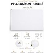 Harvox 100X150 cm Projeksiyon Perdesi Katlanabilir Taşınabilir Duvar Projeksiyon Perdesi
