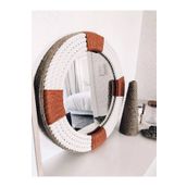 Hasır Halat Çerçeveli Yuvarlak Duvar Aynası - 60 cm (5)