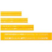 Hataş 106165 3x5x7x10 mm Harf Şablon Cetvel Seti