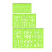 Hataş 106166 10x20x30 mm Harf Şablon Cetvel Seti