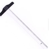Hataş 75 cm Siyah Başlık Ekonomik Mika T Cetveli