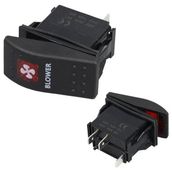 Havalandırma Sembollü Işıklı 3 Pinli On-Off 12-24V Marin Switch