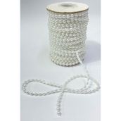 Hayalperest boncuk Beyaz Plastik Şerit Yarım İnci 4 mm 10 mt