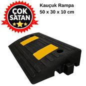 Hayat 10 cm Kauçuk Rampa, Otopark Rampası, Kaldırım Rampası 50 x 30 x 10 cm