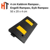 Hayat Eşik Rampası, Kauçuk Otopark Rampası, Kaldırım Rampası 50 x 20 x 4 cm