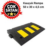 Hayat Kauçuk Rampa, Otopark Rampası, Kaldırım Rampası 50 x 30 x 4,5 cm