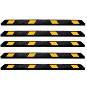 Hayat Trafik - 5'li Kauçuk Araç Stoperi, Oto Park Stoperi 183x15x10 cm-İndirimli Set