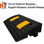 Hayat Trafik - Kauçuk Rampa, Otopark Rampası, Kaldırım Rampası 50 x 30 x 10 cm - Çok Renkli