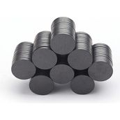 Hdg 18X3 mm Yuvarlak Mıknatıs, Çok Amaçlı, Süsleme Mıknatısı, Ferrit Magnet -Kokulu Taş-Nişan Mıknatısı - 50 Adet - Siyah