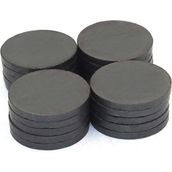 Hdg 30X3 mm Büyük Yuvarlak Ferrit Mıknatıs -Kokulu Taş-Nişan Süsleme Mıknatısı - 20 Adet - Siyah